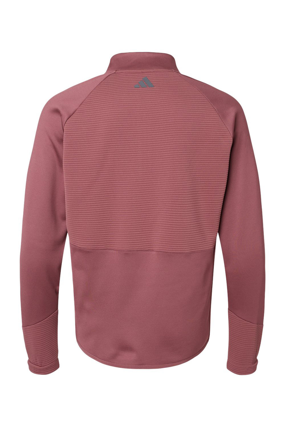 Adidas A587 Mens 1/4 Zip Sweatshirt Quiet Crimson Red Flat Back