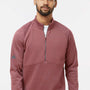 Adidas Mens 1/4 Zip Sweatshirt - Quiet Crimson Red