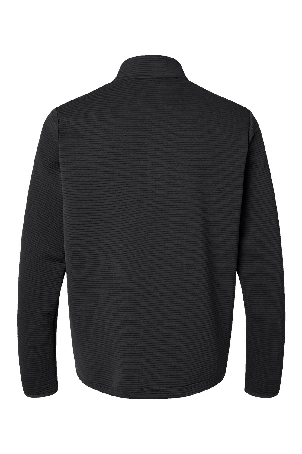 Adidas A588 Mens Spacer 1/4 Zip Sweatshirt Black Flat Back