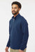 Adidas A588 Mens Spacer 1/4 Zip Sweatshirt Collegiate Navy Blue Model Side