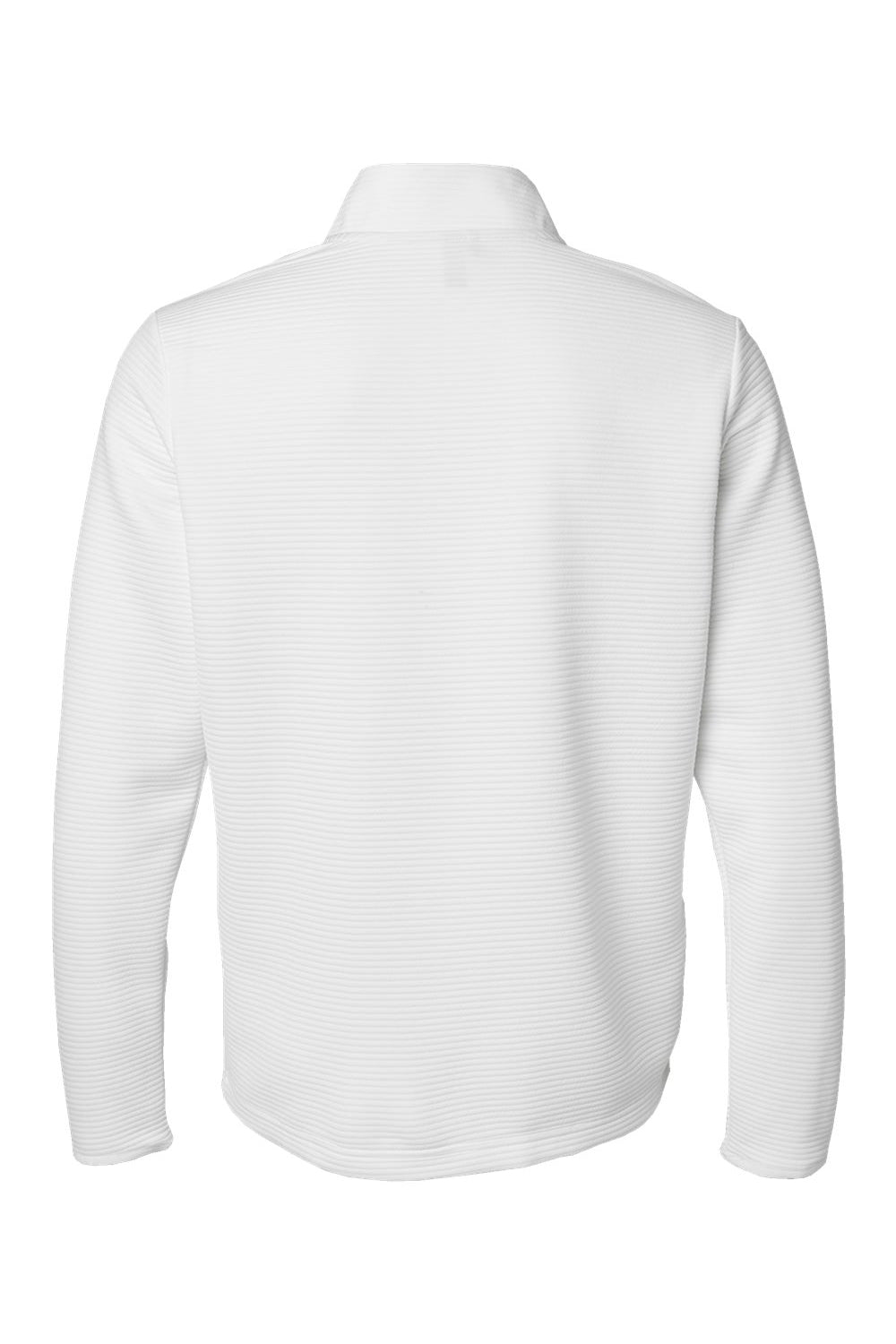 Adidas A588 Mens Spacer 1/4 Zip Sweatshirt Core White Flat Back