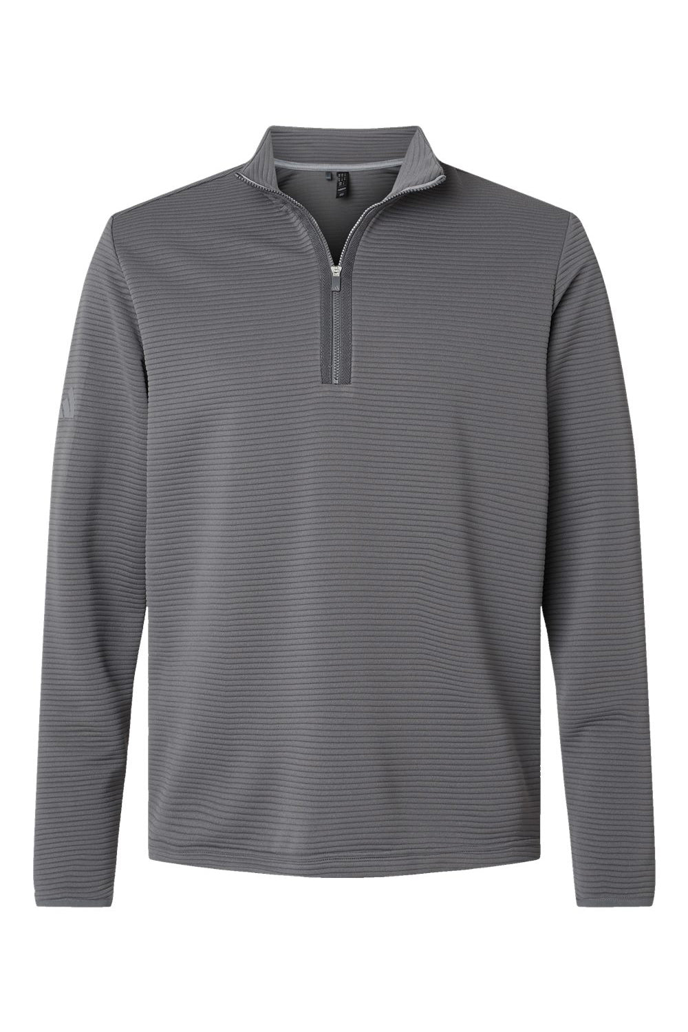 Adidas A588 Mens Spacer 1/4 Zip Pullover Grey Flat Front