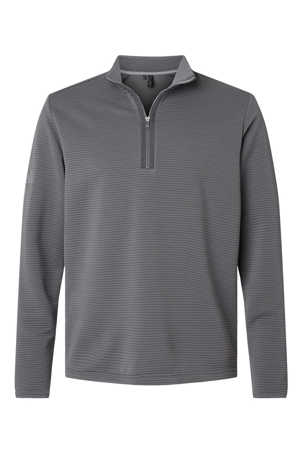 Adidas A588 Mens Spacer 1/4 Zip Sweatshirt Grey Flat Front