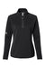 Adidas A589 Womens Spacer 1/4 Zip Pullover Black Flat Front