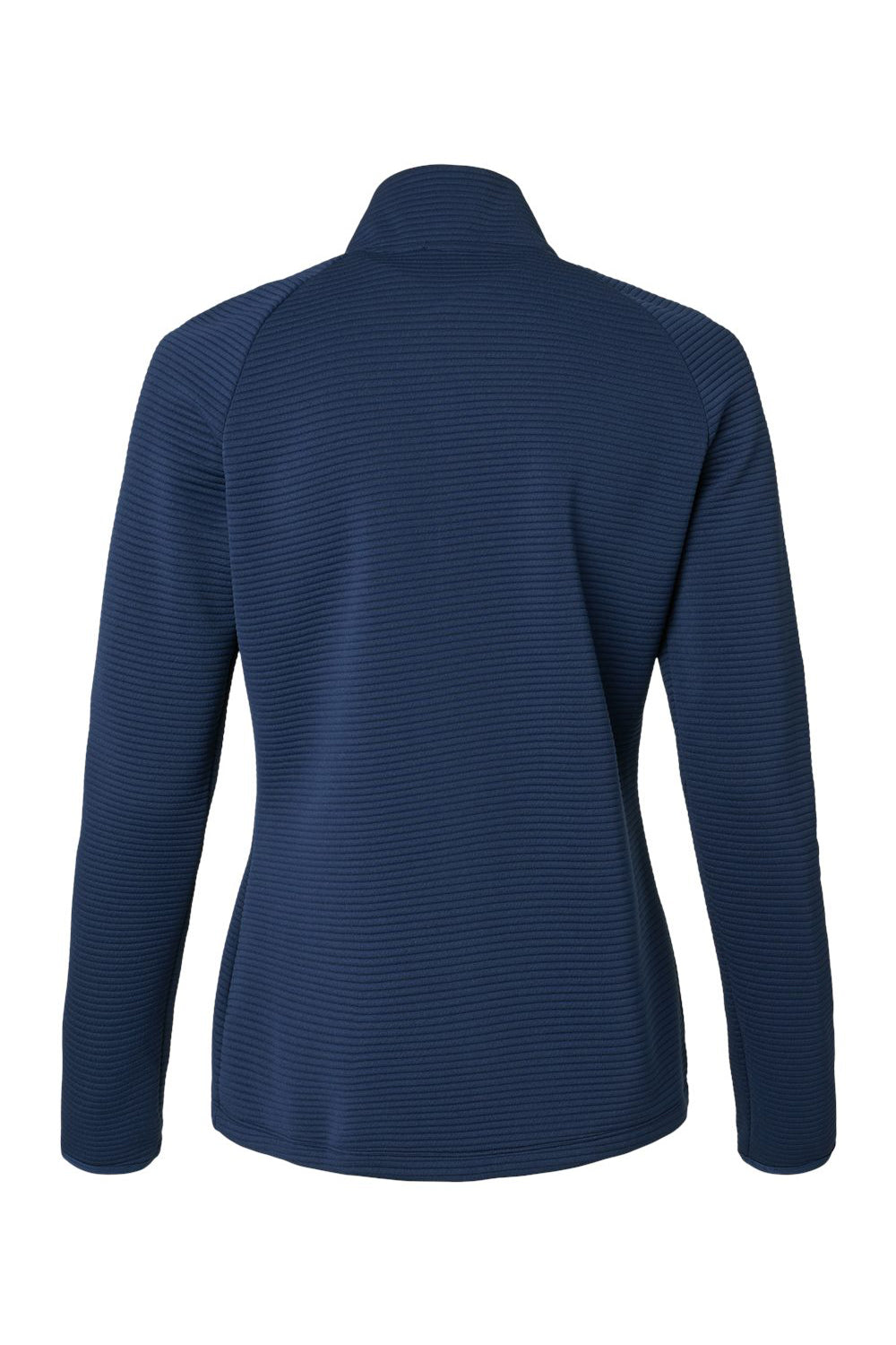 Adidas A589 Womens Spacer 1/4 Zip Sweatshirt Collegiate Navy Blue Flat Back