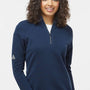 Adidas Womens Spacer 1/4 Zip Sweatshirt - Collegiate Navy Blue - NEW