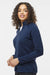 Adidas A589 Womens Spacer 1/4 Zip Sweatshirt Collegiate Navy Blue Model Side