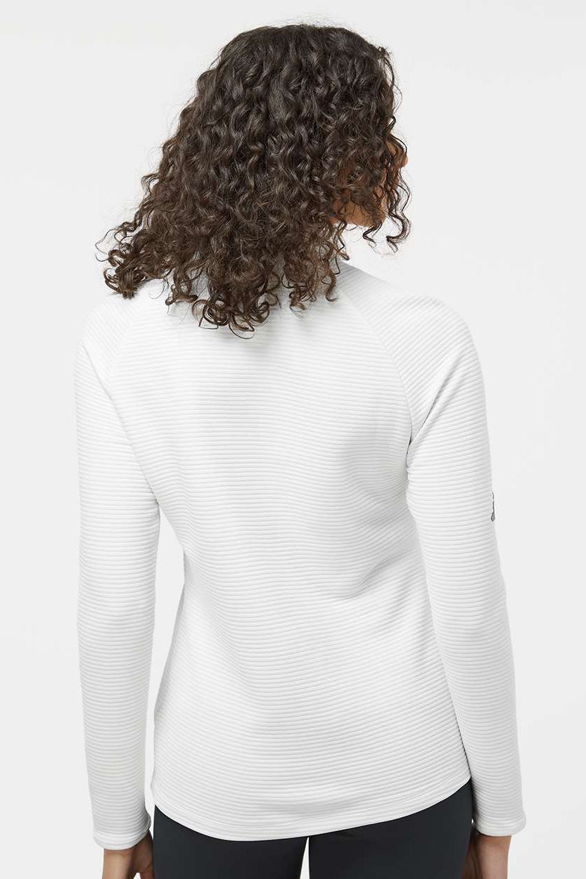Adidas A589 Womens Spacer 1/4 Zip Pullover Core White Model Back