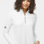 Adidas Womens Spacer 1/4 Zip Sweatshirt - Core White - NEW