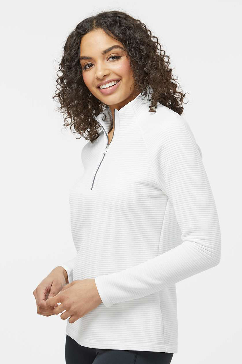 Adidas A589 Womens Spacer 1/4 Zip Pullover Core White Model Side