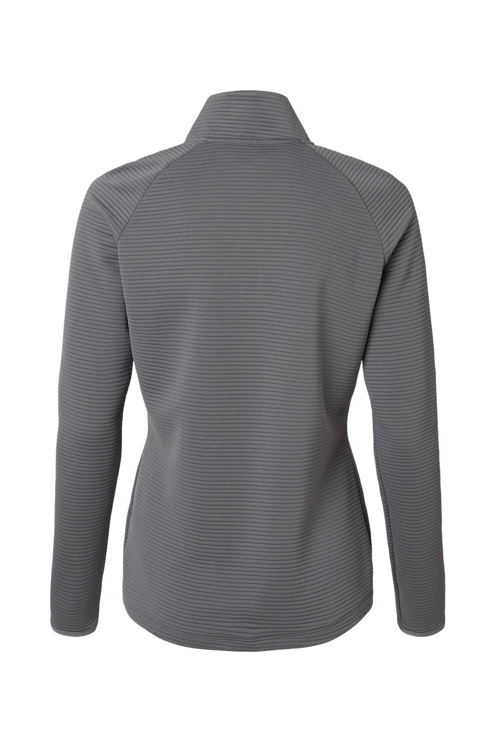 Adidas A589 Womens Spacer 1/4 Zip Pullover Grey Flat Back