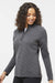 Adidas A589 Womens Spacer 1/4 Zip Sweatshirt Grey Model Side