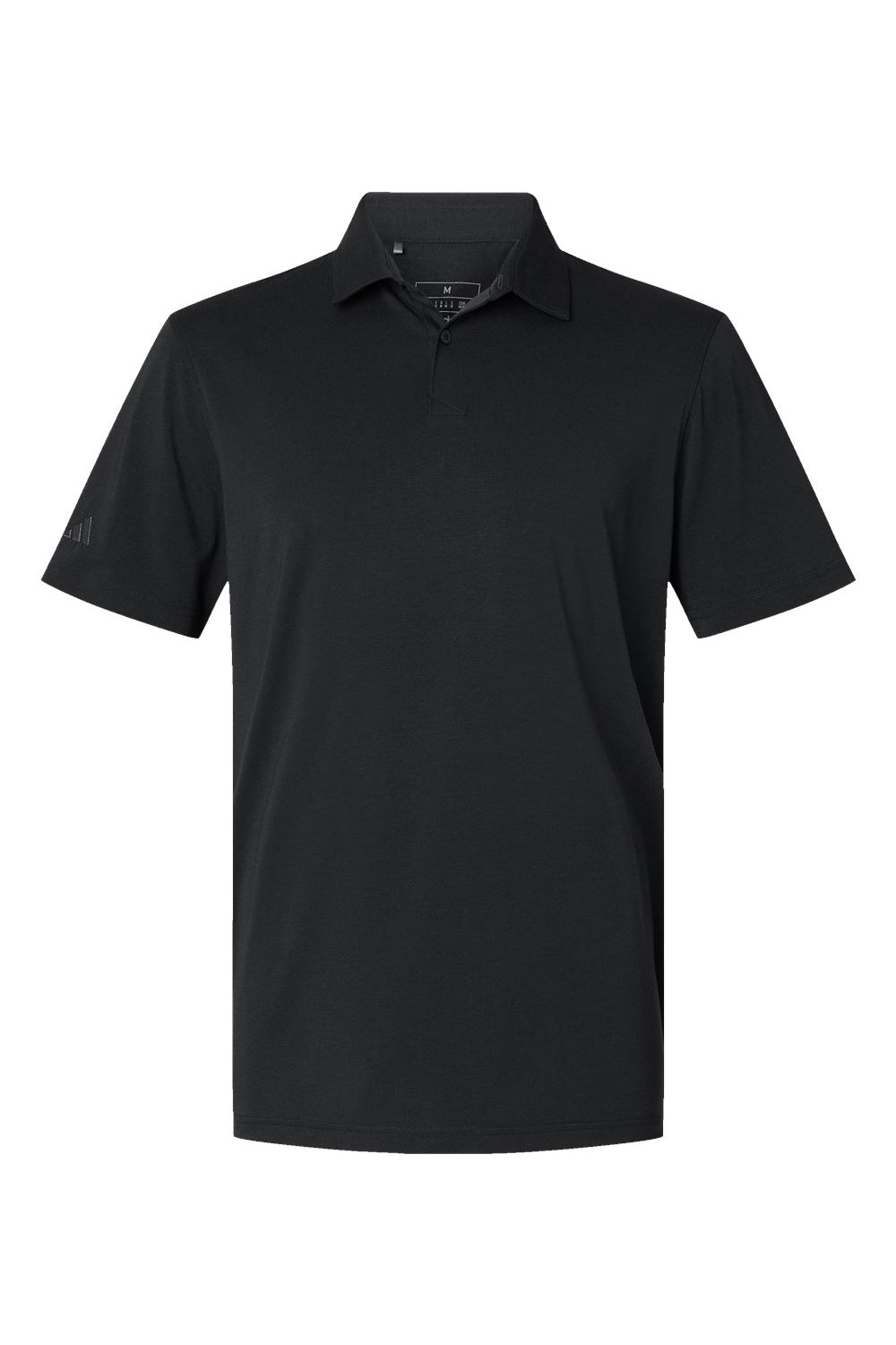 Adidas A590 Mens Short Sleeve Polo Shirt Black Flat Front