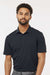Adidas A590 Mens Short Sleeve Polo Shirt Black Model Front