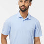 Adidas Mens Short Sleeve Polo Shirt - Blue Dawn Melange - NEW