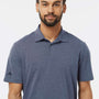 Adidas Mens Short Sleeve Polo Shirt - Collegiate Navy Blue Melange - NEW