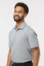 Adidas A590 Mens Short Sleeve Polo Shirt Grey Melange Model Side