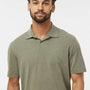 Adidas Mens Short Sleeve Polo Shirt - Olive Strata Melange - NEW
