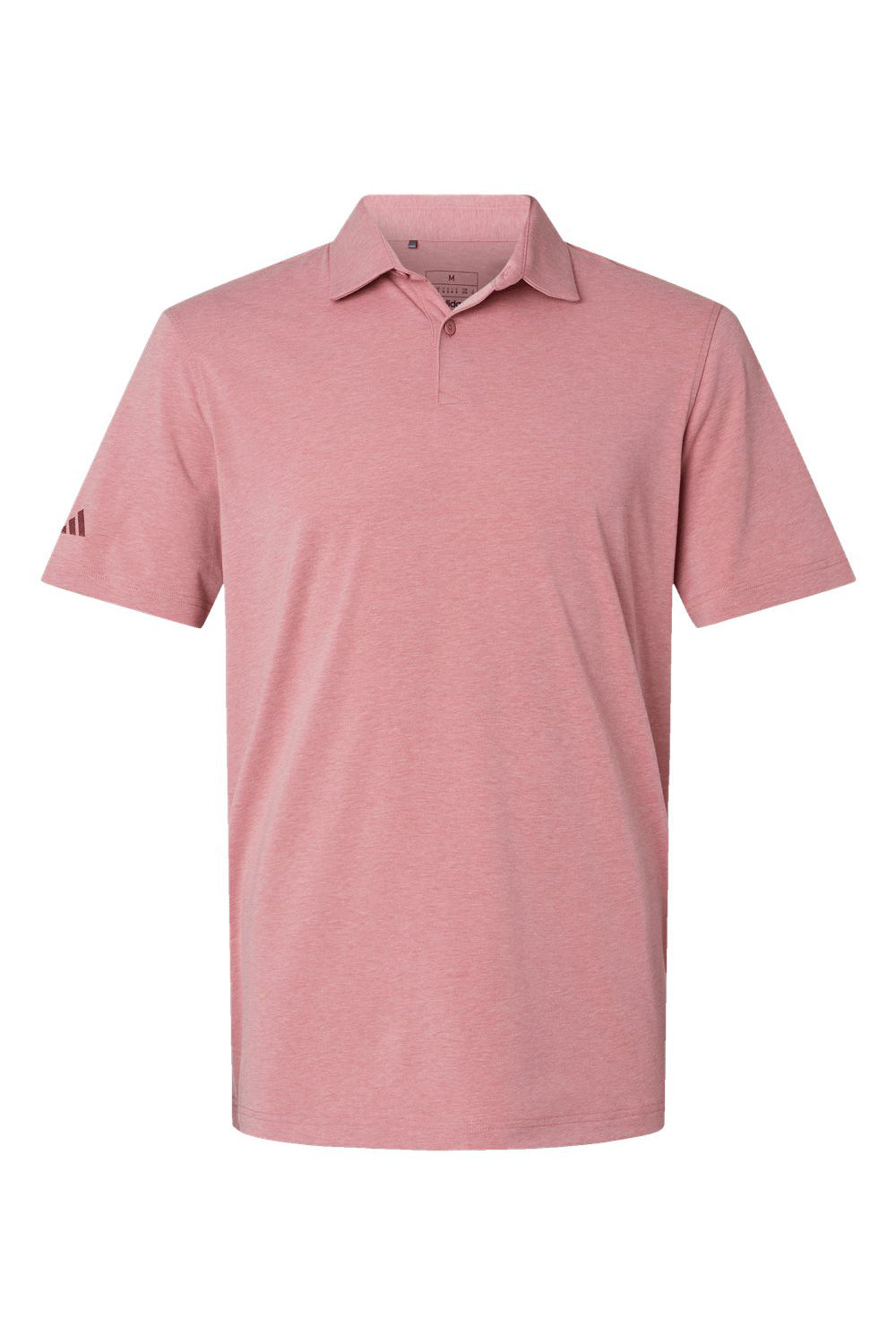 Adidas A590 Mens Short Sleeve Polo Shirt Pink Strata Melange Flat Front