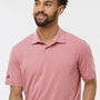 Adidas Mens Short Sleeve Polo Shirt - Pink Strata Melange - NEW