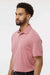Adidas A590 Mens Short Sleeve Polo Shirt Pink Strata Melange Model Side