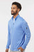 Adidas A401 Mens UPF 50+ 1/4 Zip Sweatshirt Blue Fusion Model Side