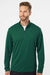 Adidas A401 Mens UPF 50+ 1/4 Zip Sweatshirt Collegiate Green Model Front