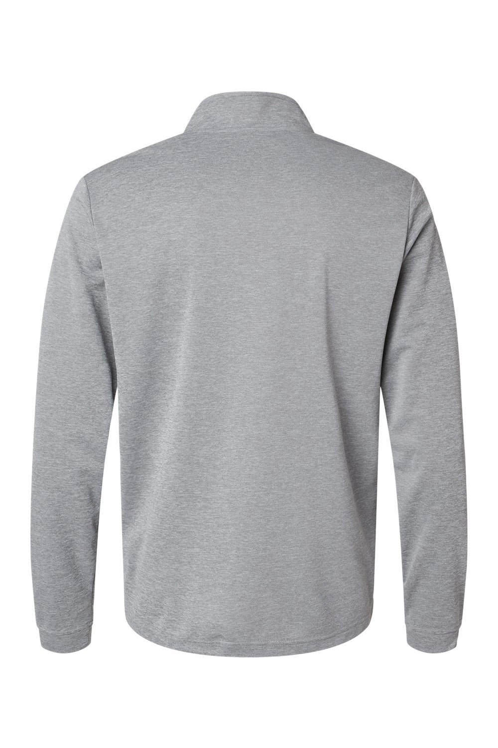 Adidas A401 Mens UPF 50+ 1/4 Zip Sweatshirt Grey Melange Flat Back