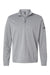 Adidas A401 Mens UPF 50+ 1/4 Zip Sweatshirt Grey Melange Flat Front