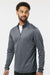 Adidas A401 Mens 1/4 Zip Pullover Onix Model Side