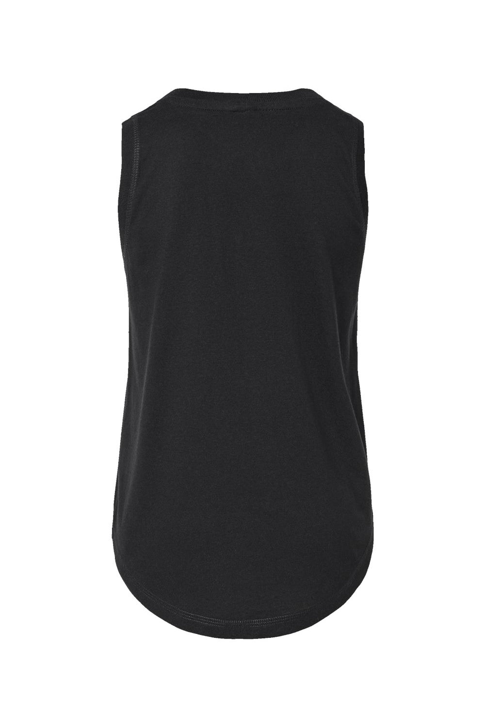 LAT 2692 Youth Girls Relaxed Fine Jersey Tank Top Black Flat Back
