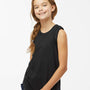 LAT Youth Girls Relaxed Fine Jersey Tank Top - Black - NEW