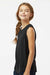 LAT 2692 Youth Girls Relaxed Fine Jersey Tank Top Black Model Side