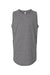 LAT 2692 Youth Girls Relaxed Fine Jersey Tank Top Heather Granite Grey Flat Front