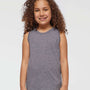 LAT Youth Girls Relaxed Fine Jersey Tank Top - Heather Granite Grey - NEW