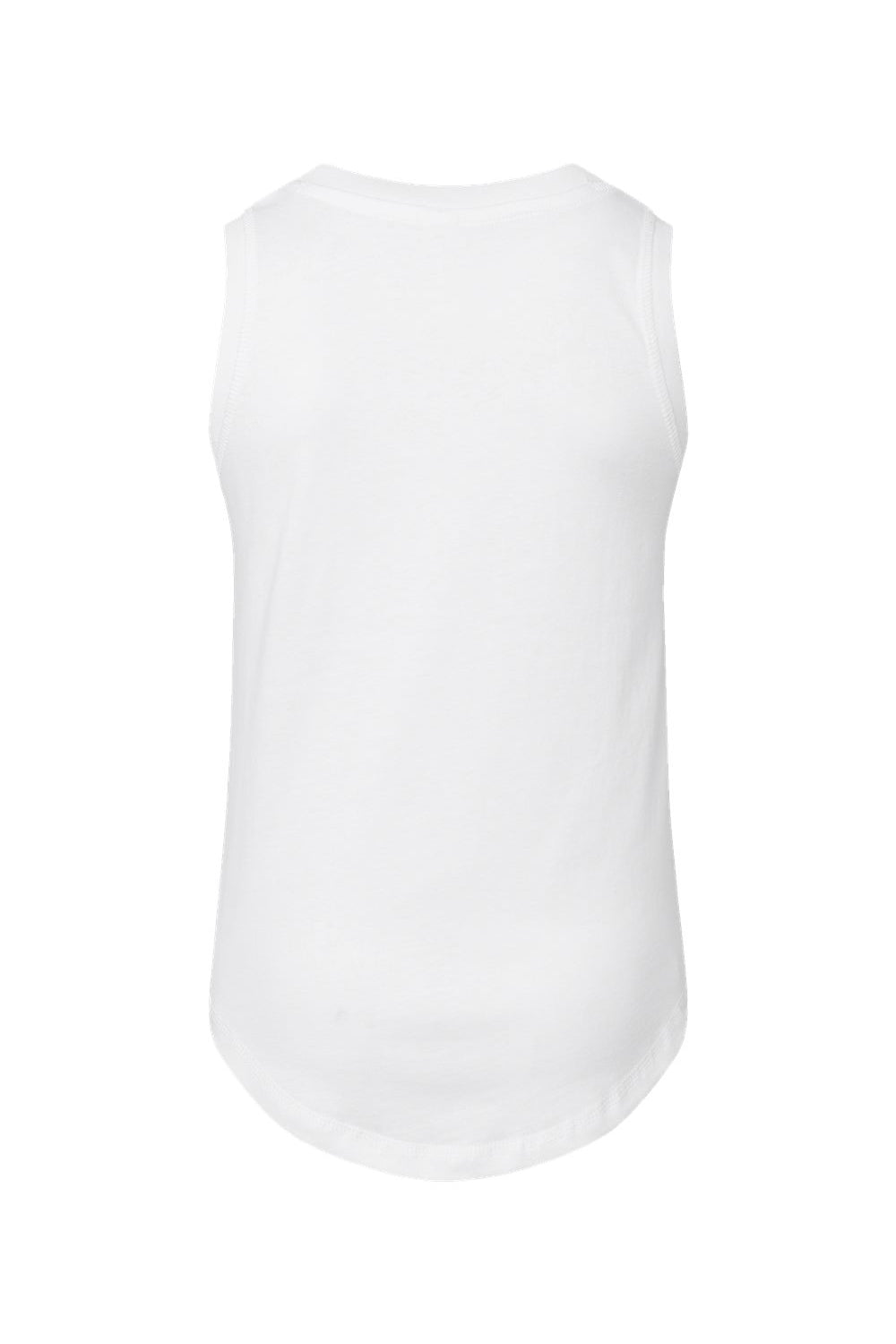 LAT 2692 Youth Girls Relaxed Fine Jersey Tank Top White Flat Back