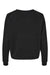 LAT 3528 Womens Relaxed Boxy Fleece Crewneck Sweatshirt Black Flat Back