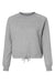 LAT 3528 Womens Relaxed Boxy Fleece Crewneck Sweatshirt Heather Grey Flat Front