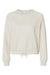 LAT 3528 Womens Relaxed Boxy Fleece Crewneck Sweatshirt Heather Natural Flat Front