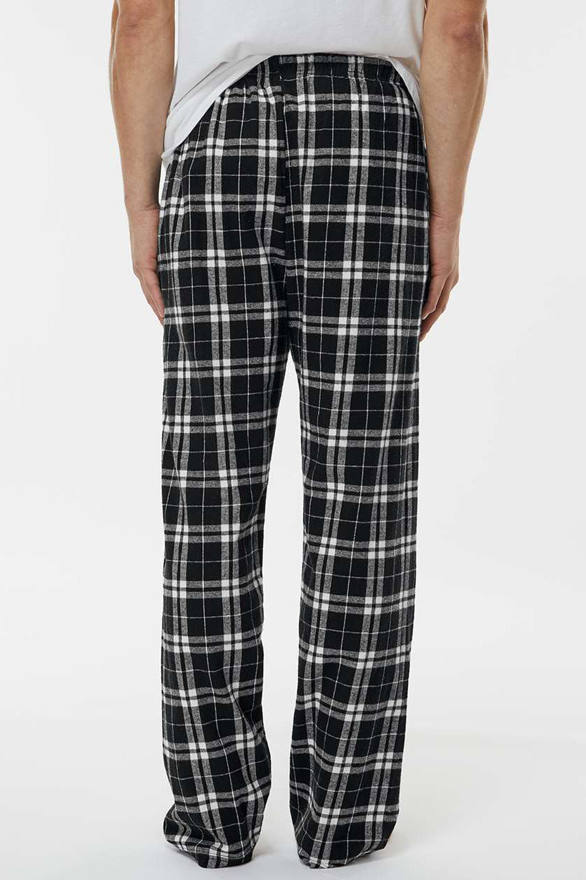Boxercraft BM6624 Mens Harley Flannel Pants w/ Pockets Black/White Model Back