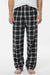 Boxercraft BM6624 Mens Harley Flannel Pants w/ Pockets Black/White Model Front
