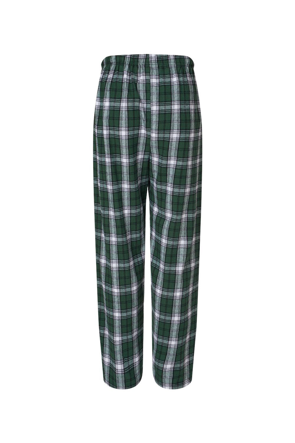 Boxercraft BM6624 Mens Harley Flannel Pants w/ Pockets Green/White Flat Back