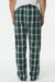 Boxercraft BM6624 Mens Harley Flannel Pants w/ Pockets Green/White Model Back