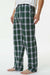 Boxercraft BM6624 Mens Harley Flannel Pants w/ Pockets Green/White Model Side