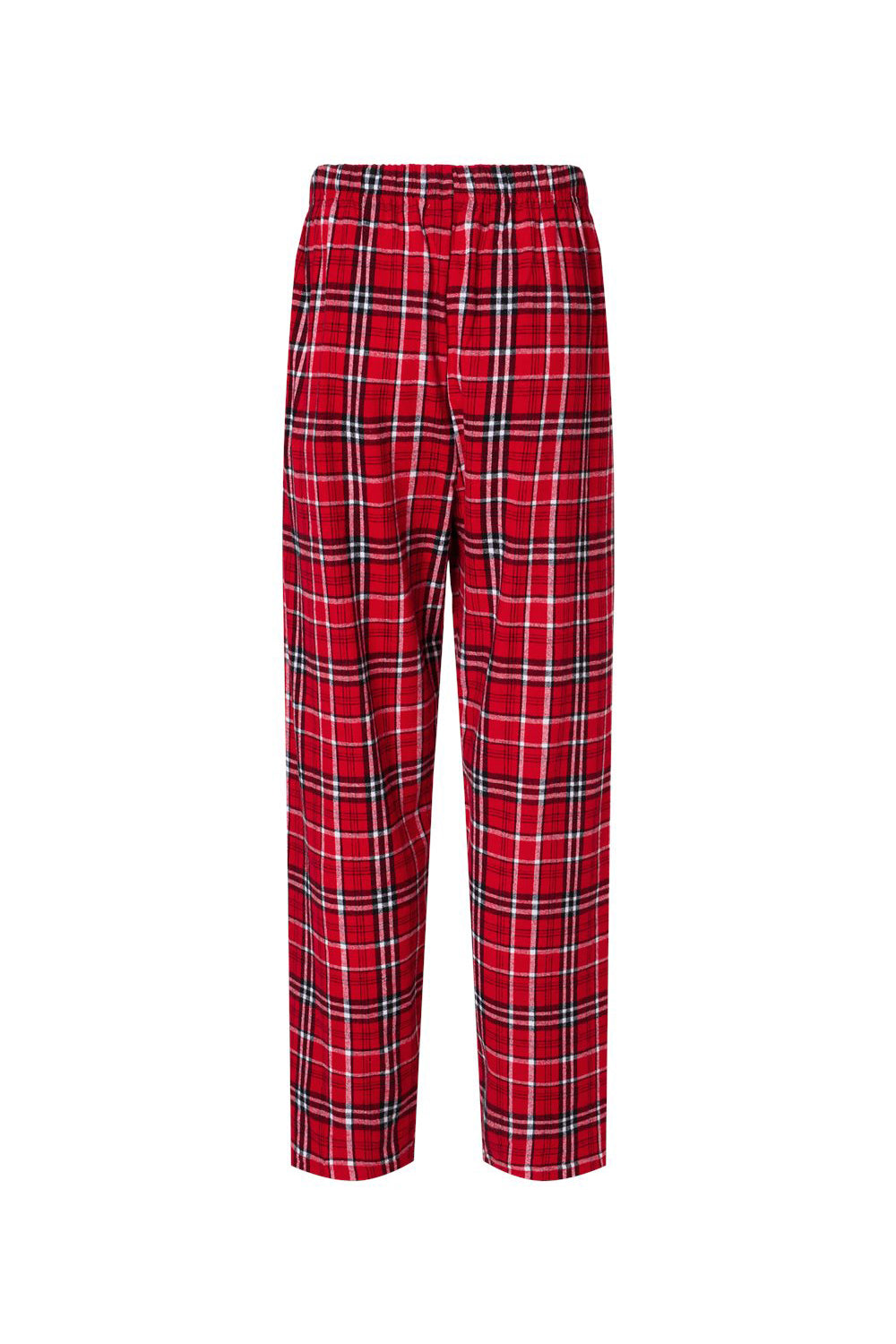 Boxercraft BM6624 Mens Harley Flannel Pants w/ Pockets Red/White Flat Back