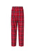 Boxercraft BM6624 Mens Harley Flannel Pants w/ Pockets Red/White Flat Back