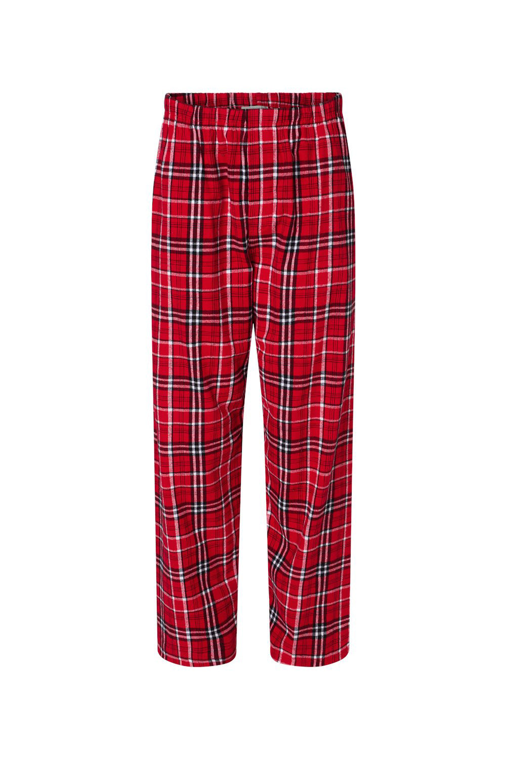 Boxercraft BM6624 Mens Harley Flannel Pants Red/White Flat Front