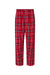 Boxercraft BM6624 Mens Harley Flannel Pants Red/White Flat Front