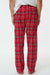 Boxercraft BM6624 Mens Harley Flannel Pants w/ Pockets Red/White Model Back