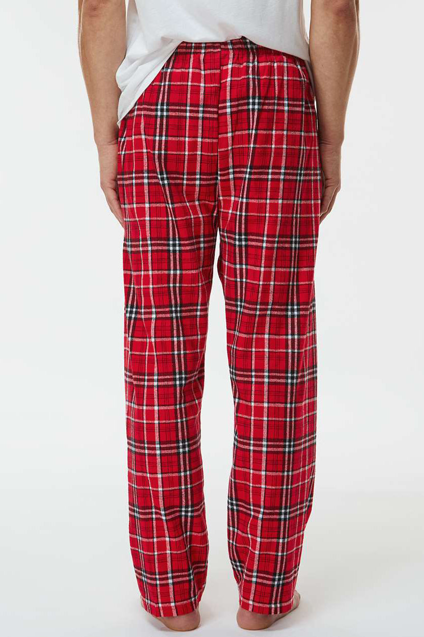 Boxercraft BM6624 Mens Harley Flannel Pants w/ Pockets Red/White Model Back